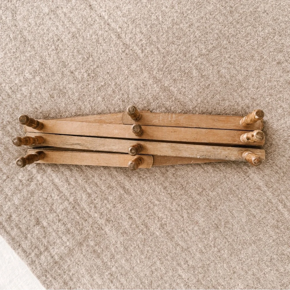 High Street Market Vintage Accordion Wooden Coat Rack